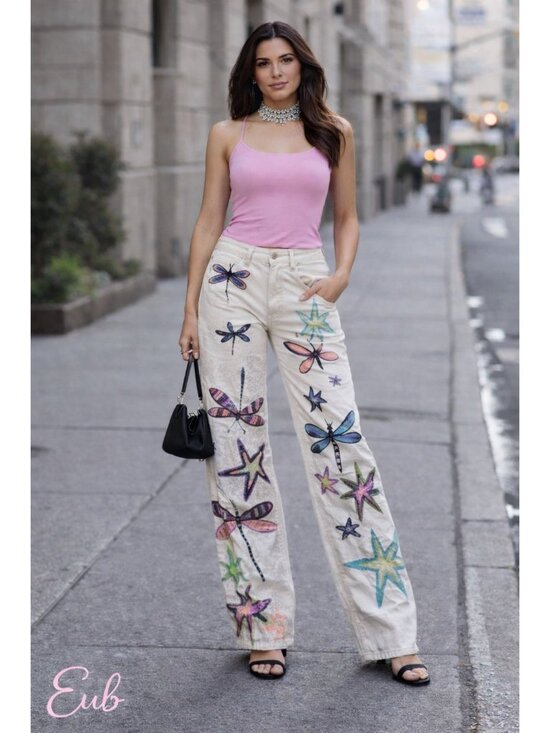 Free People Denim - Free People We The Free Tennessee Low Rise Illusions Jeans Dragonfly Size 25 New